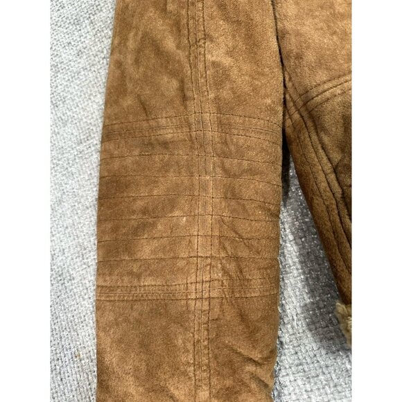 Y2K Vintage Rampage Jacket Womens Extra Large Brown Suede Shearling 90s Grunge - Picture 16 of 16